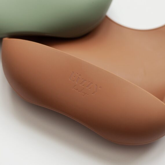 Baby Silicone Bib (Cocoa)