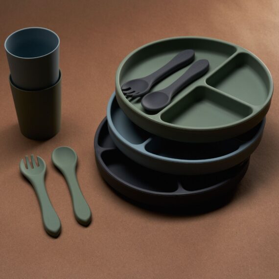 Silicone Suction Plate (Dark Grey)