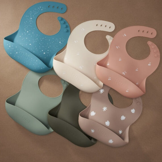 Baby Silicone Bib (Olive)