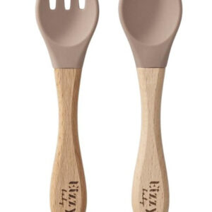 Bamboo Spoon and Fork Set (Taupe)